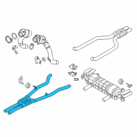 OEM 2019 BMW 750i Centre Muffler Diagram - 18-30-8-649-962