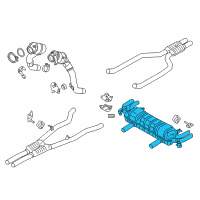 OEM 2019 BMW 750i Rear Exhaust Flap Muffler Diagram - 18-30-8-649-963