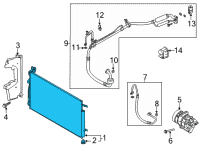 OEM 2020 Hyundai Sonata Condenser Assembly-Cooler Diagram - 97606-L0000