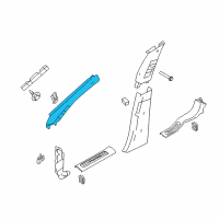 OEM 2015 Ford Police Interceptor Sedan Windshield Pillar Trim Diagram - DG1Z-5403598-AA