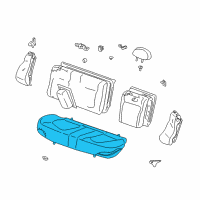 OEM 2001 Hyundai Sonata Frame & Pad Assembly-Rear Seat Cushion Diagram - 89150-38000