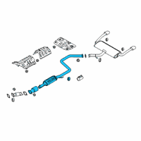 OEM 2021 Kia Forte Center Muffler Complete Diagram - 28600M7900