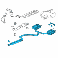 OEM 2016 Buick LaCrosse Muffler & Pipe Diagram - 23416464