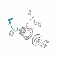 OEM 1996 Ford Taurus Front Speed Sensor Diagram - XF1Z-2C204-BB