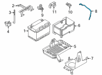 OEM Nissan Rogue Cable Assy-Battery Earth Diagram - 24080-6RF0A