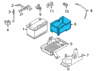 OEM 2021 Nissan Rogue Cover-Battery Diagram - 24431-6RA0A