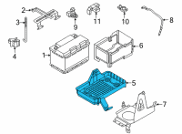 OEM Nissan Rogue Tray-Battery Diagram - 24428-6RA0B