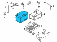 OEM 2021 Nissan Rogue L3/H6 AGM Battery Diagram - 999M1-NBH6A