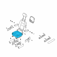 OEM 2003 Kia Sedona Cushion-Rear 1ST, RH Diagram - 6K54J57410442