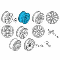 OEM 2017 Ford Police Interceptor Utility Wheel, Alloy Diagram - BB5Z-1007-C