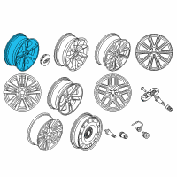 OEM 2014 Ford Police Interceptor Utility Wheel, Alloy Diagram - DB5Z-1007-B