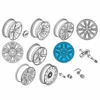 OEM 2013 Ford Police Interceptor Utility Wheel, Alloy Diagram - DB5Z-1007-C