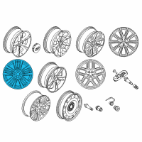 OEM 2018 Ford Police Interceptor Utility Wheel, Alloy Diagram - FB5Z-1007-F