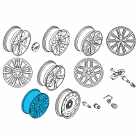 OEM 2017 Ford Police Interceptor Utility Wheel, Alloy Diagram - FB5Z-1007-E