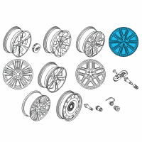 OEM 2019 Ford Police Interceptor Utility Wheel, Alloy Diagram - FB5Z-1007-C