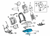 OEM Cadillac Seat Cushion Pad Diagram - 84996796