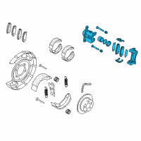 OEM 2005 Kia Sorento Rear Disc Brake Assembly, Left Diagram - 582103E200