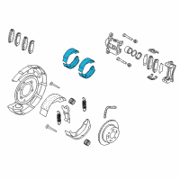 OEM Kia Parking Brake Shoe Kit Diagram - 583503EU00