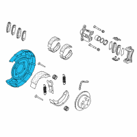 OEM Kia Brake Plate Assembly, Right Diagram - 582523E500