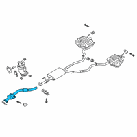 OEM 2022 Ford Explorer Converter & Pipe Diagram - L1MZ-5E212-V