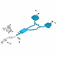 OEM 2022 Ford Explorer Muffler & Pipe Diagram - L1MZ-5230-K