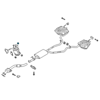 OEM Lincoln Aviator Catalytic Converter Nut Diagram - -W719699-S442