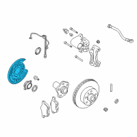 OEM 2005 Infiniti G35 Rear Brake Plate Assembly, Right Diagram - 44020-EG000