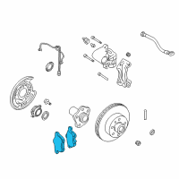 OEM Infiniti M35 Rear Disc Brake Pad Kit Diagram - 44060-EG00K