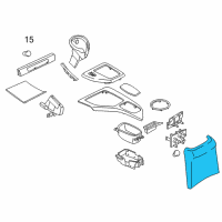 OEM 2015 BMW X1 Cover Centre Console, Rear Diagram - 51-16-9-255-222