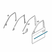 OEM 2008 BMW 528xi Channel Cover, Exterior, Door, Front Left Diagram - 51-21-7-207-259