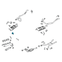 OEM 2001 Mercury Grand Marquis Flex Tube Clamp Diagram - -N802771-S306