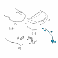 OEM 2011 Infiniti G37 Trunk Lid Lock Assembly Diagram - 84631-JJ51B