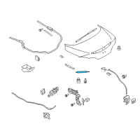 OEM Infiniti G37 Stay Assembly-Trunk Lid A, RH Diagram - 84430-JJ51A