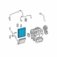 OEM Lexus RX450h EVAPORATOR Sub-Assembly Diagram - 88501-48281