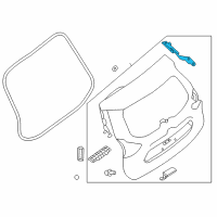 OEM 2018 Nissan Rogue Hinge Assy-Back Door, RH Diagram - 90400-4BA0A