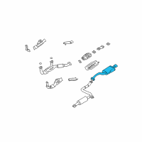 OEM 2001 Nissan Maxima Exhaust, Main Muffler Assembly Diagram - 20100-3Y370