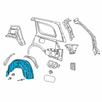 OEM Jeep Grand Cherokee SILENCER-WHEELHOUSE Inner Diagram - 57010710AL