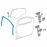 OEM 2016 Chevrolet Sonic Run Weatherstrip Diagram - 95379897