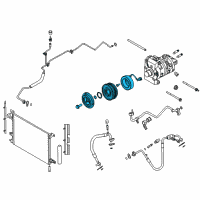 OEM 2014 Ford Mustang Clutch & Pulley Diagram - BR3Z-19D784-B