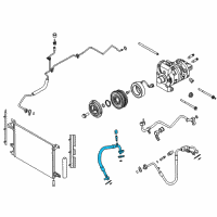 OEM 2012 Ford Mustang Front AC Hose Diagram - BR3Z-19D742-C