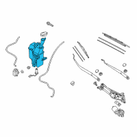 OEM Hyundai Windshield Washer Reservoir Assembly Diagram - 98620-D3100