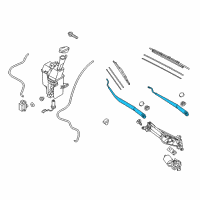 OEM 2017 Hyundai Tucson Windshield Wiper Arm Assembly(Driver) Diagram - 98311-D7000