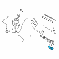 OEM 2021 Hyundai Tucson Windshield Wiper Motor Assembly Diagram - 98110-D3000