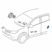 OEM 2022 Toyota Highlander Side Sensor Diagram - 89831-0E170