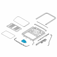 OEM BMW X6 Sunroof Motor Diagram - 57617316535