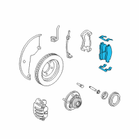 OEM Ford Explorer Sport Trac Front Pads Diagram - 8L2Z-2V001-B