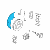 OEM 2003 Mercury Mountaineer Splash Shield Diagram - 1L2Z-2K005-AB