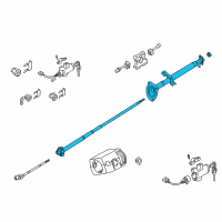 OEM 1998 Nissan Frontier Column Steering ABSORBER Diagram - 48805-3S652