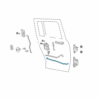 OEM 2013 Jeep Compass Link-Rear Door Inside Remote To Diagram - 5160018AA