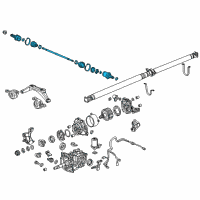 OEM 2017 Acura RDX Driveshaft Assembly, Passenger Side Diagram - 42310-TX4-A12